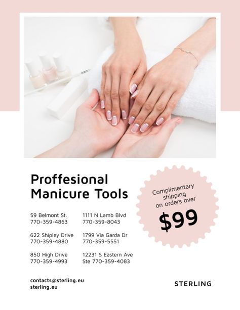 Use this template to promote nail service, customize it easily, add your message, logo or photos. Go to VistaCreate for more templates. Offer Poster, Instagram Story Ads, Message Logo, Sale Template, Pediatric Care, Online Poster, Professional Manicure, Hand Massage, Nail Services