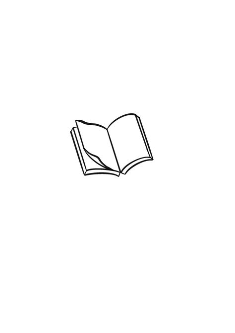 Simple Book Sketch, Minimalist Book Drawing, Book Tattoo Ideas Minimalist, Single Line Book Tattoo, Writers Tattoos, Book Tattoo Minimalist, Book And Coffee Aesthetic, Book Icon Aesthetic, Simple Book Tattoo