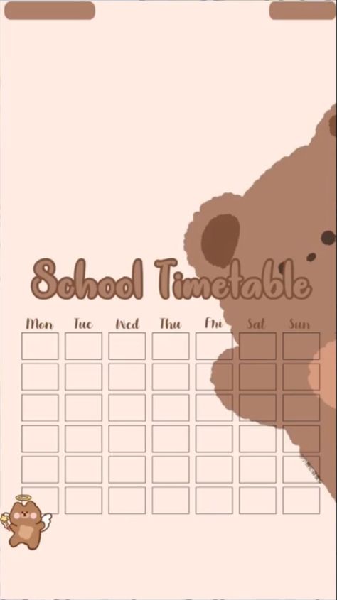 Study Schedule Template, Timetable Template, Memo Pad Design, School Timetable, Study Planner Printable, Note Writing Paper, Weekly Planner Template, Iphone Wallpaper Kawaii, School Planner