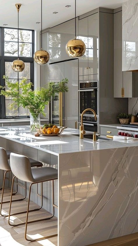 Kitchen Backsplash Trends, Best Kitchen Layout, Model Dapur, Interior Dapur, Elegant Kitchen Design, Desain Pantry, تصميم داخلي فاخر, Kabinet Dapur, Dream Kitchens Design