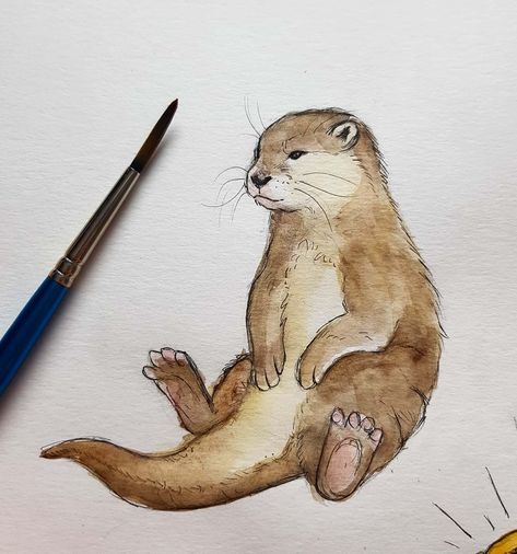 Sketches Cute, Hermione Granger Harry Potter, Granger Aesthetic, Otter Drawing, Hermione Granger Aesthetic, Otter Art, Animal Drawings Sketches, Harry Potter Aesthetic, Hermione Granger