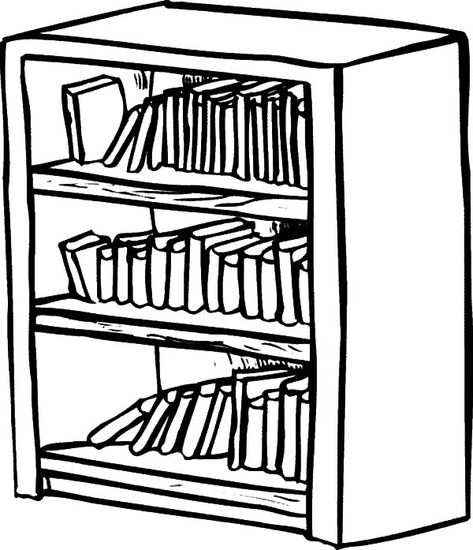 Bookshelf Coloring Pages : Best Place to Color Bookshelves Template, Bookshelves Drawing, Bookcase Drawing, Shelf Drawing, Full Bookshelf, Print Sketch, Home Bookshelves, Draw Color, Pages To Color