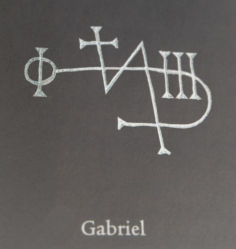 Gabriel sigil Archangel Gabriel Symbol, Angel Sigils, Magick Crafts, You And Me Quotes, Angelic Symbols, Archangel Tattoo, Archangel Prayers, Sigil Tattoo, Rune Symbols