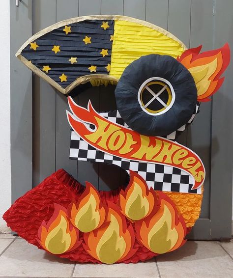 Hot Wheels Pinata, Car Pinata, Hot Wheels Party, Hot Weels, Bugatti Cars, Monster Jam, 3rd Birthday, Gift Shop, Wheel