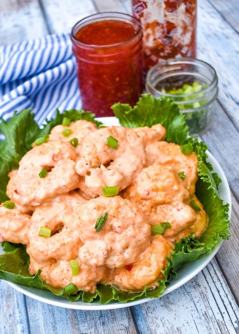 Air Fryer Bang Bang Shrimp - The Quicker Kitchen Air Fryer Shrimp Recipes, Air Fryer Bang Bang Shrimp, Air Fryer Shrimp, Bonefish Grill, Thai Chili Sauce, Breaded Shrimp, Bang Bang Shrimp, Crispy Shrimp, Jumbo Shrimp