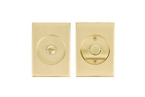 Pocket Door Tubular - Rectangular | Emtek Products, Inc. Lock Styles, Pocket Door Lock, Square Pocket, Privacy Lock, Pocket Door Hardware, Mortise Lock, Pocket Door, Lock Style, Pocket Doors