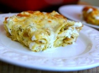 Chilli Lasagna, Cacique Recipes, Chili Lasagna, Fake Chicken, Queso Quesadilla, Chicken Lasagne, Chili Enchiladas, Mexican Lasagna, Green Chili Chicken