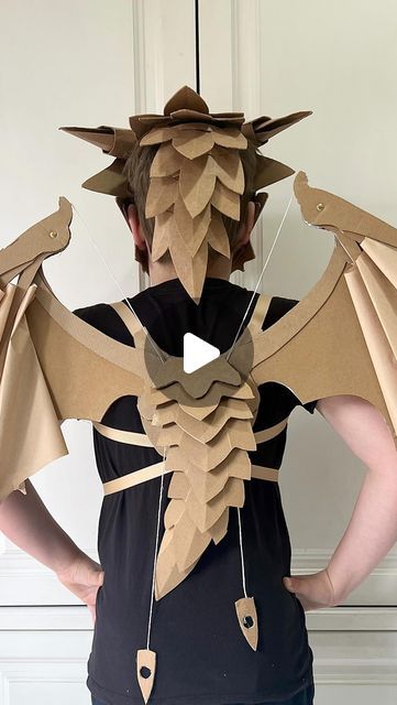 Zygote Brown Designs on Instagram: "No, it’s not furry it’s cardboard. #dragon" Cardboard Dragon Head, Cardboard Dragon, Cardboard Art Sculpture, Dragon Project, Cardboard Costume, Toothless Dragon, Dragon Costume, Dragon Claw, Cardboard Art