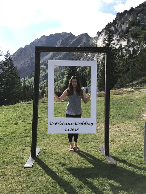 Giant Polaroid photo frame Outdoor Selfie Point Ideas, Giant Polaroid Frame, Outdoor Photo Booths, Polaroid Photo Frame, Fall Carnival, Selfie Wall, Outdoor Restaurant Design, Metal Outdoor Furniture, Photo Zone