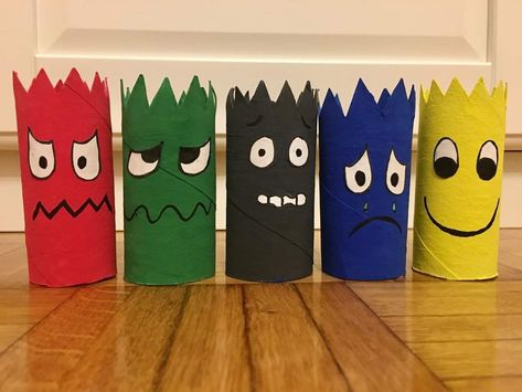 The Colour Monster Craft, The Color Monster Craft, Emotion Monster Craft, Colour Monster Art Activities, Color Monsters Emotions, Emotions Preschool, Baby Park, Emotion Faces, About Me Activities