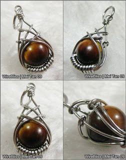 Wire Wrap Jewelry and Tutorials by WireBliss: Simple techniques and designs, stylish, unique and inspirational ideas Wire Wrapping Tutorial, Wire Wrap Jewelry, Wire Jewelry Tutorial, Wire Wrapping Stones, Wrap Jewelry, Wire Work Jewelry, Jewellery Shop, Wire Pendant, Earring Tutorial