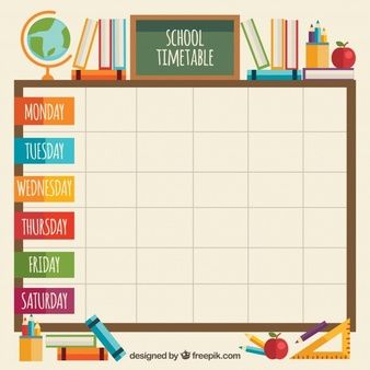 School timetable schedule Vectors, Photos and PSD files | Free Download Time Table Design, Class Schedule Template, Class Timetable, Timetable Template, Creative Worksheets, English Grammar For Kids, Classroom Charts, School Timetable, Graphic Design Ideas