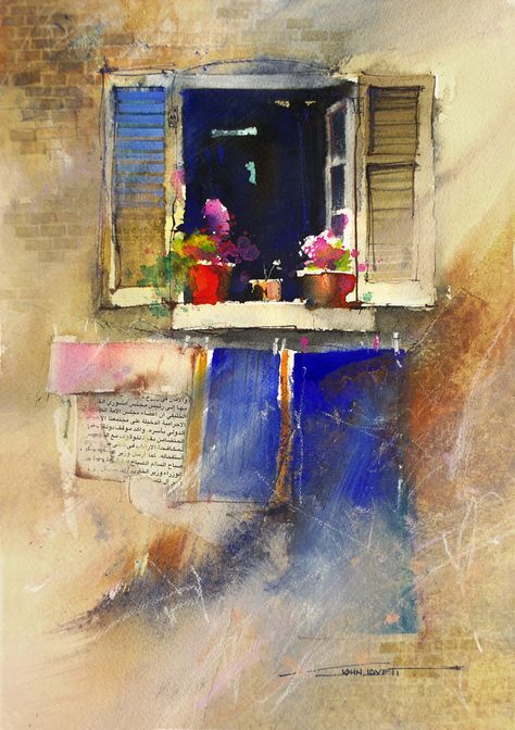 John Lovett John Lovett, Watercolor Workshop, Watercolor Architecture, Small Canvas Art, Watercolor Artists, Window Art, Watercolor Sketch, Watercolor Inspiration, Watercolour Tutorials