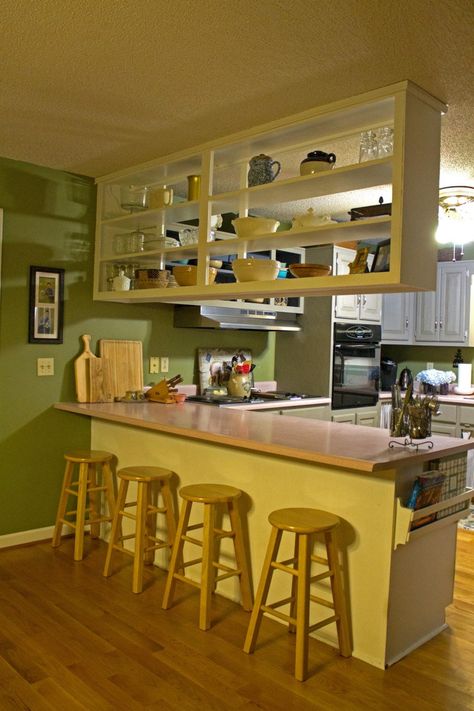 Low Cost Kitchen Cabinets, Kitchen Cabinets Upgrade, Open Kitchen Cabinets, Tall Kitchen Cabinets, Model Dapur, Kitchen Cabinets Pictures, Update Kitchen Cabinets, Tall Kitchen, Kabinet Dapur