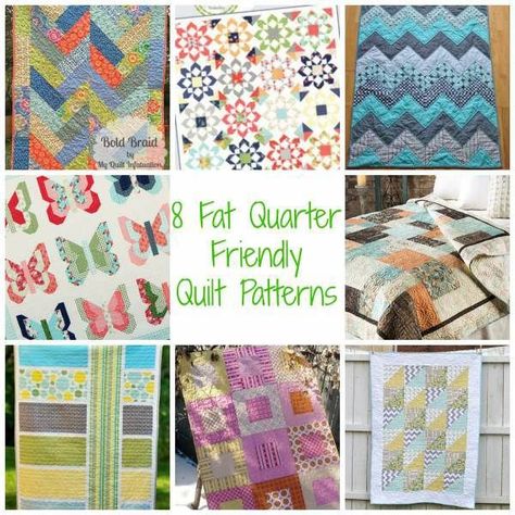 8 Fat Quarter Friendly Quilt Patterns Fat Quarter Projects Quilt, Fat Quarters Baby Quilt, Fat Quarter Quilts, Fat Quarter Quilt Patterns, Quilts Using Fat Quarters, Fat Quarter Sewing Projects, Butterfly Quilt Pattern, Fat Quarter Quilt Pattern, I Spy Quilt