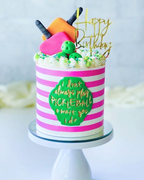 Pickleball Themed Food, Pickleball Birthday Cake, Pickle Ball Cake Ideas, Pickleball Cake Ideas, Pickleball Themed Cakes, Pickle Ball Decorated Cookies, Pickle Ball Party Ideas, Pickle Ball Party Decorations, Pickleball Party Ideas