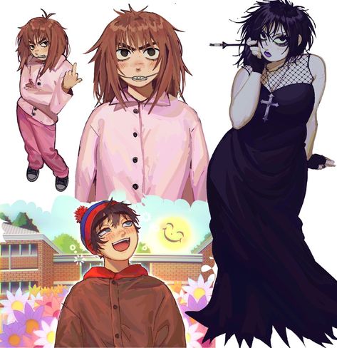 Goth Kids, North Garden, Kin List, Kyle Broflovski, South Park Funny, South Park Characters, South Park Fanart, Park Art, Club Design