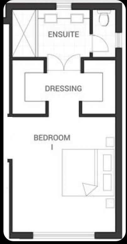 Master Suite Layout, Master Suite Floor Plan, Bedroom Closet Doors, Walk In Closet Design, Bedroom Layout, Closet Layout, Bathroom Closet, Trendy Bathroom, Bedroom Wardrobe