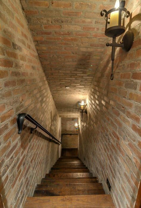 Cellar Conversion, Wine Cellar Basement, Whiskey Room, Brick Interior, Home Wine Cellars, Wine Cellar Design, Cellar Design, Wine House, Basement Makeover