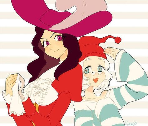 Captain Hook and Mr. Smee Captain Hook X Wendy, Captain Hook Genderbend, Captain Hook Fanart Disney, Captain Hook Cosplay, Female Captain Hook, Captain Hook Daughter, Disney Gender Swap, Gender Bent Disney, Disney Gender Bender