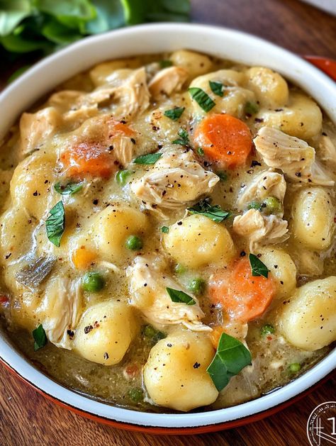 Gnocchi Chicken Pot Pie Soup, Chicken Pot Pie Dumplings, Leftover Chicken Pot Pie Recipes, One Pot Gnocchi Chicken Pot Pie, Rotisserie Chicken And Gnocchi, Rotisserie Chicken Pot Pie Biscuits, One Pot Chicken Pot Pie, Chicken Pot Pie Recipe Healthy, Chicken Pot Pie For 2