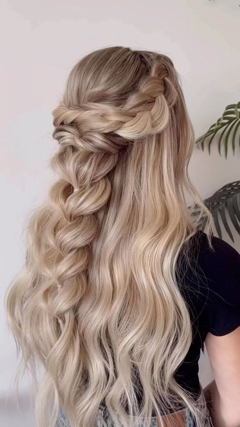 Braided Hair Tutorial, Hair Style Korea, Guest Hair, Glossy Hair, Front Hair Styles, Hairdo For Long Hair, Fancy Hairstyles, Braided Hairstyles Easy, Easy Hairstyles For Long Hair