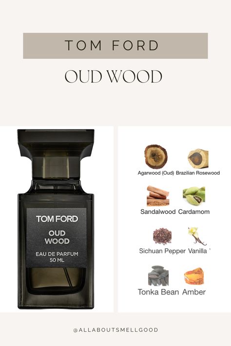 Fragrance Family: Earthy & Woody Scent Type: Classic Woods Key Notes: Rare Oud Wood, Sandalwood, Chinese Pepper Fragrance Description: A composition of exotic, smoky woods including rare oud, sandalwood, rosewood, eastern spices, and sensual amber—revealing oud‘s rich and compelling power. Tom Ford Perfume Oud Wood, Woody Scent Perfume, Woody Perfume Men, Tom Ford Oud Wood Perfume, Oud Wood Perfume, Perfume Tom Ford, Fragrances Perfume Men, Wood Perfume, Tom Ford Oud Wood