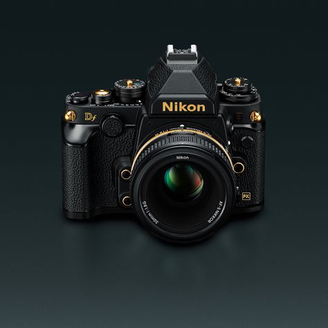 Nikon Df, Camera Gear, Binoculars, Product Design, Nikon, Cameras, Toys, Photography, Gold