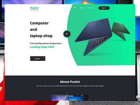 #landingpage #template #webdesign #webdesigner #webdev #uidesign  Pcoint - #Laptop Shop #PSDTemplate is an ideal solution for any kind of #Computers introductory, free #online #electronic store and other #ecommerce #business #Website. Laptop Website Design, Computer Assembly, Website Slider, Electronic Store, Recipe Art, Psd Website, Laptop Shop, Ui Design Website, Laptops For Sale