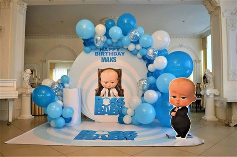 Babyboss Birthday Theme, Boss Baby Birthday Party Boy Decorations, Boss Baby Theme Party Decorations, Boss Baby Decorations 1st Birthday, Baby Boss Decoration Ideas, Baby Boss Birthday Party Theme, Boss Baby Birthday Party Boy, Themes Birthday Party, Baby Boy Birthday Decoration