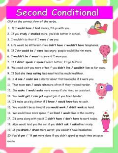 Second Conditional Choose the Option Idioma: inglés Curso/nivel: B1 Asignatura: English as a Second Language (ESL) Tema principal: Second conditional Otros contenidos: Conditionals Grammar, Second Conditional, Grammar Help, Frog Family, Grammar Quiz, Rules For Kids, Work Sheet, Tears In Heaven, English Games