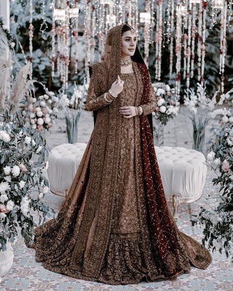 Pakistani Wedding Outfits For Bride, Pakistani Dulhan Dress Wedding Bride, Barat Bridal Dress Pakistani, Baraat Dress Pakistani Bridal Wear, Muslim Nikah Dresses, Nikah Dress Pakistani, Barat Dress, Groom Makeup, Trending Summer Nails