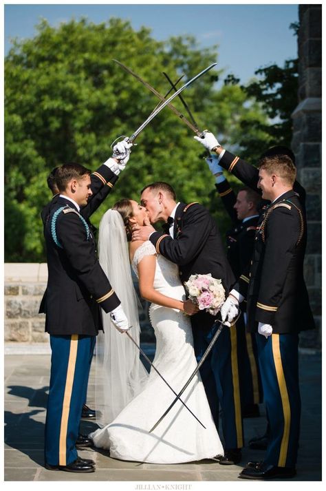 Saber arch at Cadet Chapel West Point NY wedding photograph USMA Hudson Valley photo by Jillian Knight Photography West Point Wedding, Knight Photography, Military Wedding, West Point, Ny Wedding, Hudson Valley, Arch, Wedding Ideas, Wedding Photographers