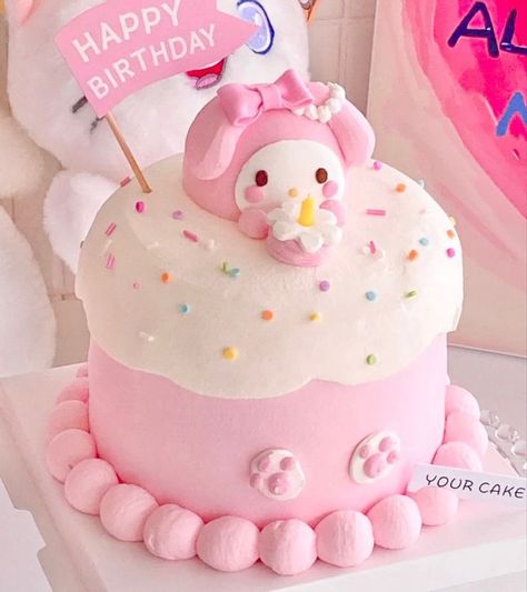 First Birthday Decorations Boy, Girly Birthday Cakes, Hello Kitty Birthday Cake, Pinterest Cake, Pony Cake, Korean Cake, Luxury Cake, Birthday Decorations Kids, Pretty Dessert