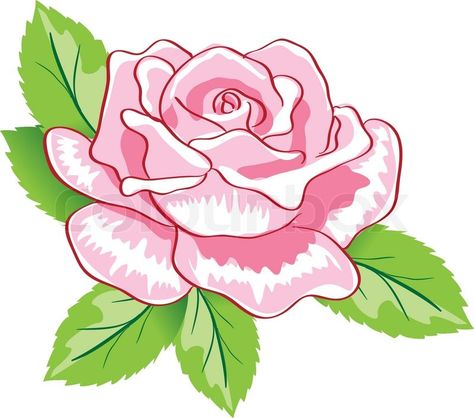 Pink Rose Background, Rosé Cartoon, Pink Roses Background, Cartoon Rose, Illustration Rose, Rose Stencil, Writing Paper Printable Stationery, Fabric Painting Techniques, Flower Drawing Tutorials