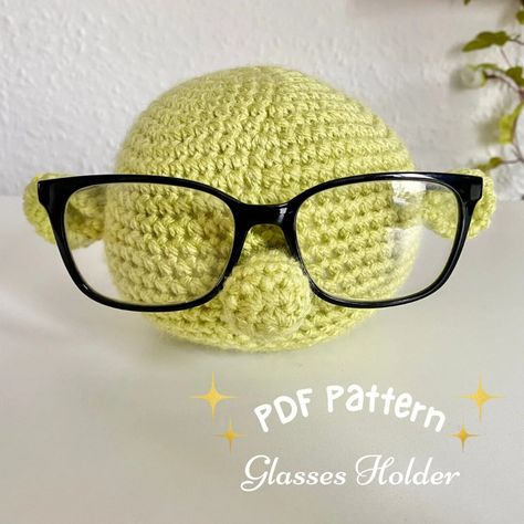 Eye Glasses Holder Crochet Pattern Quirky Crochet Patterns - Etsy Quirky Crochet, Eye Glasses Holder, Crochet Eyes, Glasses Holder, Glass Holder, Eyeglass Holder, Tapestry Crochet, Quirky Gifts, Summer Crochet