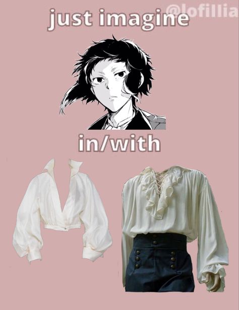 Akutagawa Clothes, Bungou Stray Dogs Outfit Ideas, Bsd Drawing Ideas, Bsd Outfit Ideas, Bsd Clothes, Akutagawa Outfit, Bsd Inspired Outfit, Clothing Headcanons, Akutagawa Ryuunosuke