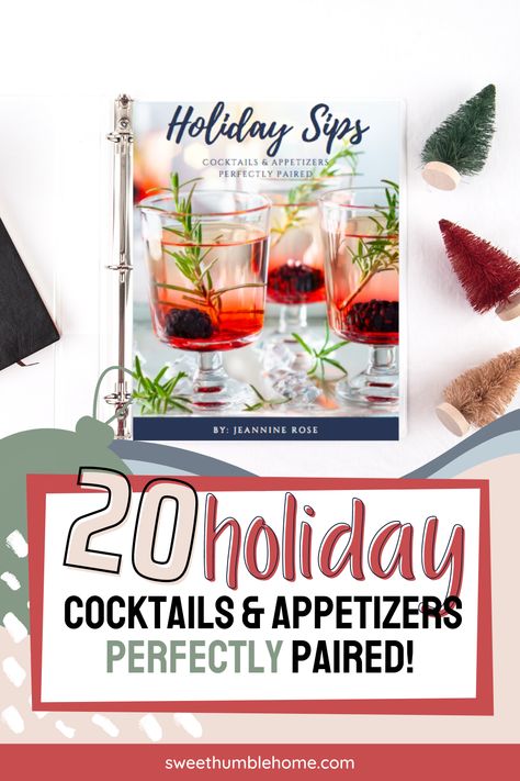 Christmas Cookie And Cocktail Pairing, Cocktail And Appetizer Pairings, Holiday Cocktail Recipes, Cocktail Party Food, Cocktail Appetizers, Rose Cocktail, Holiday Cocktail Party, Holiday Party Foods, Festive Drinks