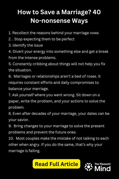 How to Save a Marriage? 40 No-nonsense Ways Marital Problems, This Is The End, My Happiness, The End