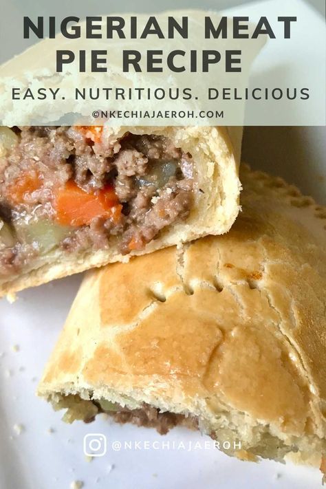 Nigerian Meat Pie Recipe, Nigerian Bread Recipe, How To Make Meat Pie, African Meat Pie Recipe, Meat Hand Pie Recipe, Healthy Baked Snacks, Nigerian Meat Pie, Chicken Hand Pies, Meat Pie Recipe