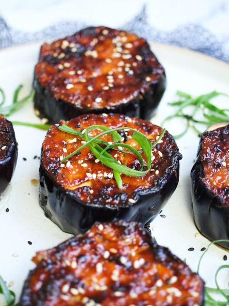 Miso Aubergine, Glazed Eggplant, Miso Eggplant, Japanese Eggplant, Asian Salmon, Miso Chicken, Miso Glaze, Eggplant Recipe, Eggplant Dishes