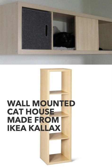 Every cat needs a high place to perch and chill. Make one like this. http://www.ikeahackers.net/2017/05/wall-mounted-kallax-cat-house.html Ikea Cat Wall, Cat Wall Shelves Diy, Ikea Cat, Wall Shelves Diy, Kallax Shelving, Kallax Shelving Unit, Cat Wall Shelves, Diy Cat Tree, Cat Wall Furniture