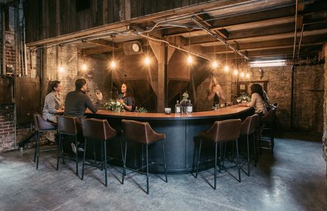 Castle & Key Distillery in the Heart of Bourbon Country Gets a Glamorous Makeover | Architectural Digest Wine Shop Interior, Dark Bar, Bourbon Tour, People Speaking, Frankfort Kentucky, Bar Tender, Kentucky Bourbon Trail, Kentucky Travel, Irish Bar