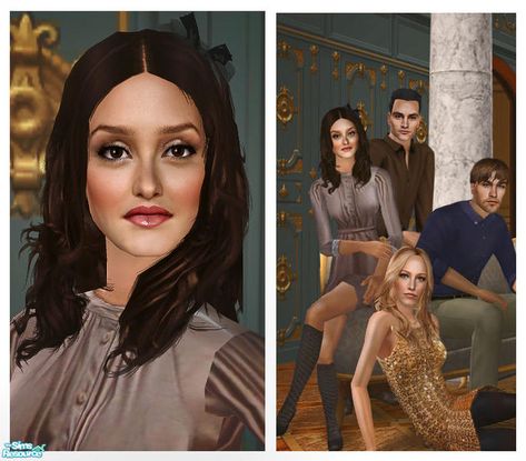 Leighton Meester as Blair Waldorf from Gossip Girl Found in TSR Category 'Adult Female Sims' Blair Waldorf Sims 4, Kelly Carlson, Ashton Kutcher, Demi Moore, Dita Von, Leighton Meester, Dita Von Teese, Blair Waldorf, Sims Community