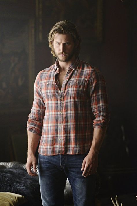 Blake was very hard to pin down, I had him in my mind and I didn't really use any "real world" inspiration. Greyston Holt is probably the closest representation I have of him. Bitten Tv Show, Fictional Heroes, Flannel Fashion, Hottest Male Celebrities, Hallmark Christmas Movies, Star Show, Man Candy, Beautiful Person, Celebrities Male