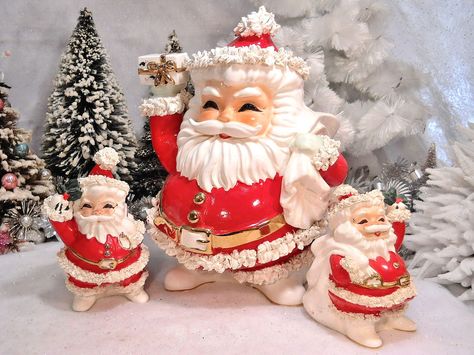 Fitz And Floyd Christmas, Christmas Nostalgia, Christmas Antique, Antique Ornaments, Japan Christmas, Decorations Lights, Lights Decor, Vintage Santa Claus, Christmas Collectibles