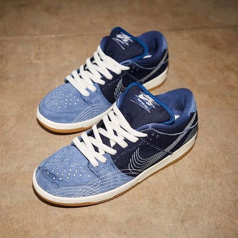 THE DROP DATE’s Instagram profile post: “Take a closer look at this upcoming DENIM NIKE SB DUNK LOW from the SASHIKO PACK... - This latest NIKE SB DUNK LOW is set to arrive on JULY…” Dunk Low Sashiko, Nike Skateboarding, Nike Sb Dunk Low Pro, Nike Air Jordan Shoes, Nike Sb Dunk Low, Sb Dunk Low, Nike Sb Dunks Low, Nike Sb Dunk, Nike Sb Dunks