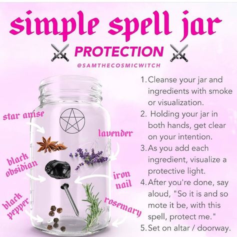 Protection Spell Jar, Witchcraft Quotes, Jar Spells, Witch Bottles, Protection Spell, Witch Tarot, Spell Jar, Magick Spells, Magical Herbs