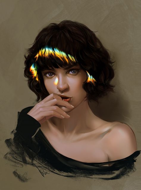 Fantasy Portraits, Digital Portrait Art, Digital Art Illustration, Digital Portrait, Beauty Art, Character Portraits, Dark Fantasy Art, New Girl, Portrait Art