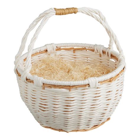 Large Natural And White Woven Easter Gift Basket Kit by World Market Easter Plates, Easter Gift Baskets, World Market, Easter Gift, Gift Basket, Easter Baskets, Halloween Decor, Gift Baskets, Favorite Things List